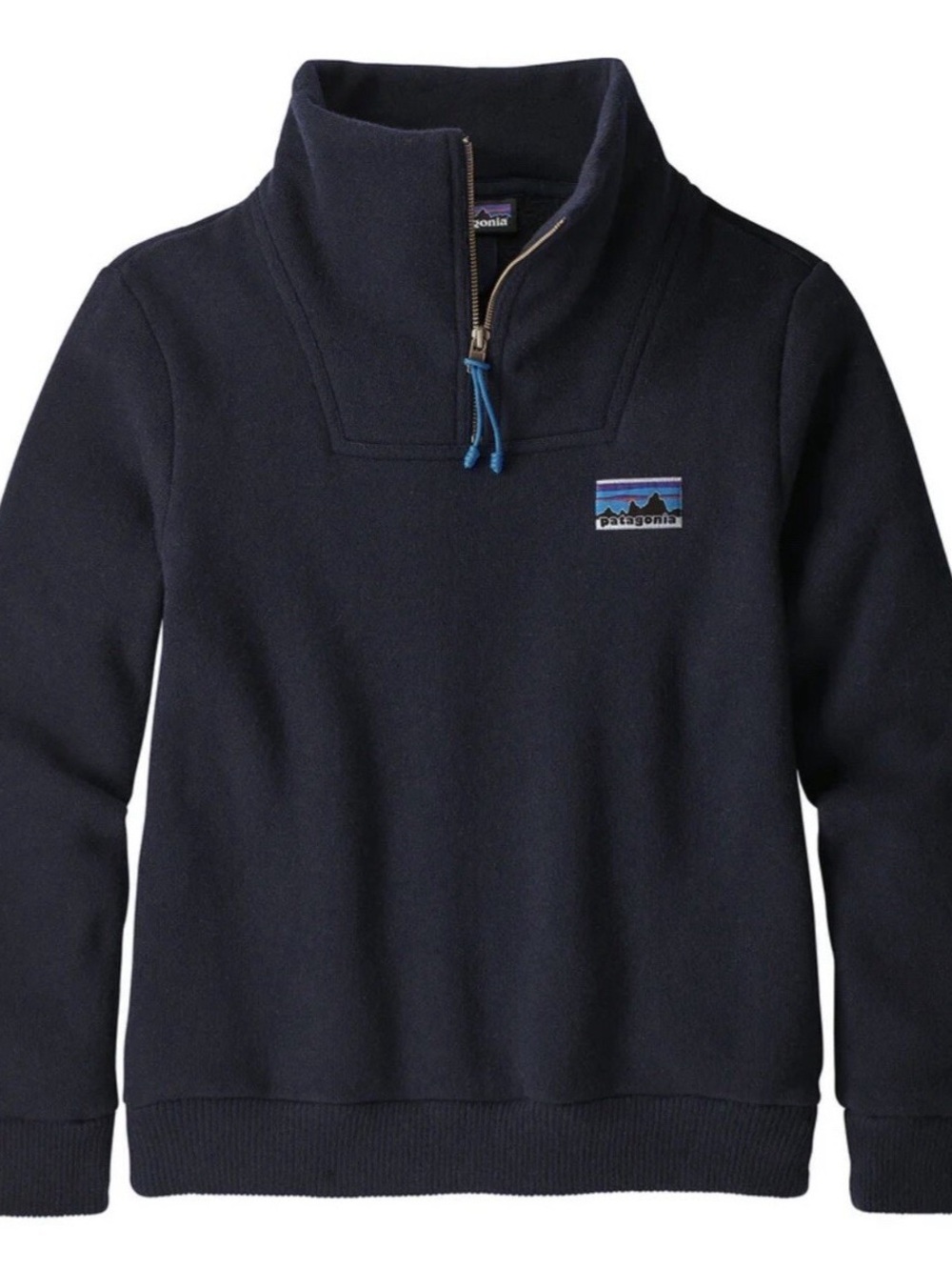 Patagonia Mens Navy Woolie Fleece Pullover Sz L
